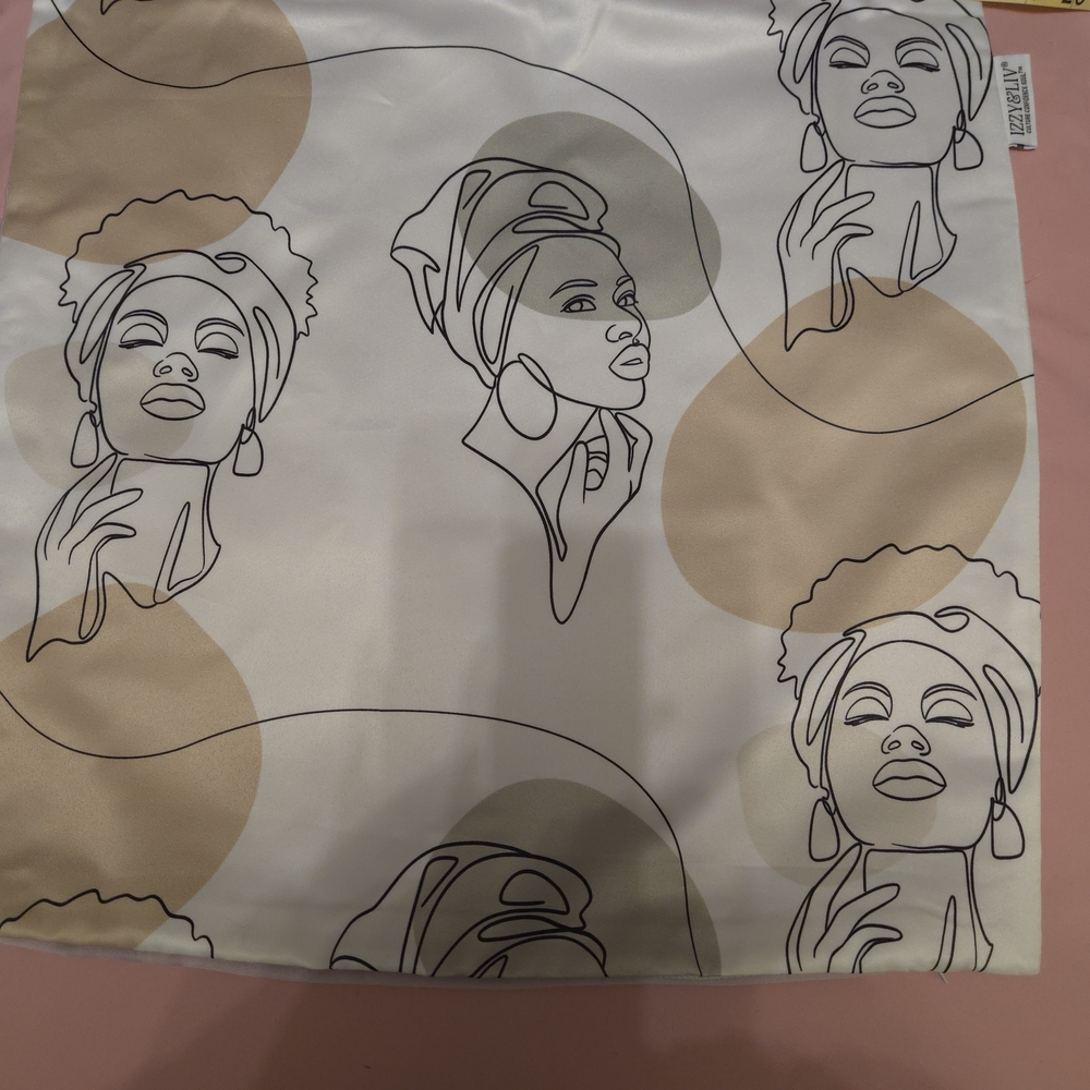 Chic Artistic Cream and Tan Accent Pillows (2)